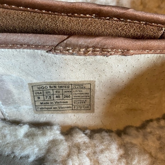 Ugg Alloway slippers in chestnut brown with shearling liners 9 - Picture 5 of 5
